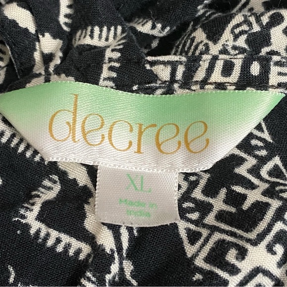 DECREE strappy back southwest print stripe rayon sleeveless swing top XL - Picture 4 of 6